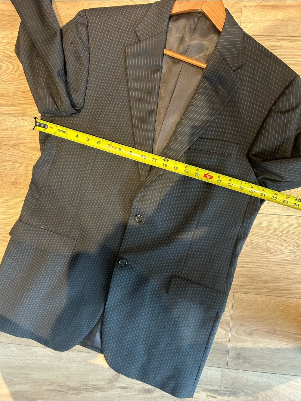Burberry Men's Pinstripe Suit Jacket - Picture 11 of 13